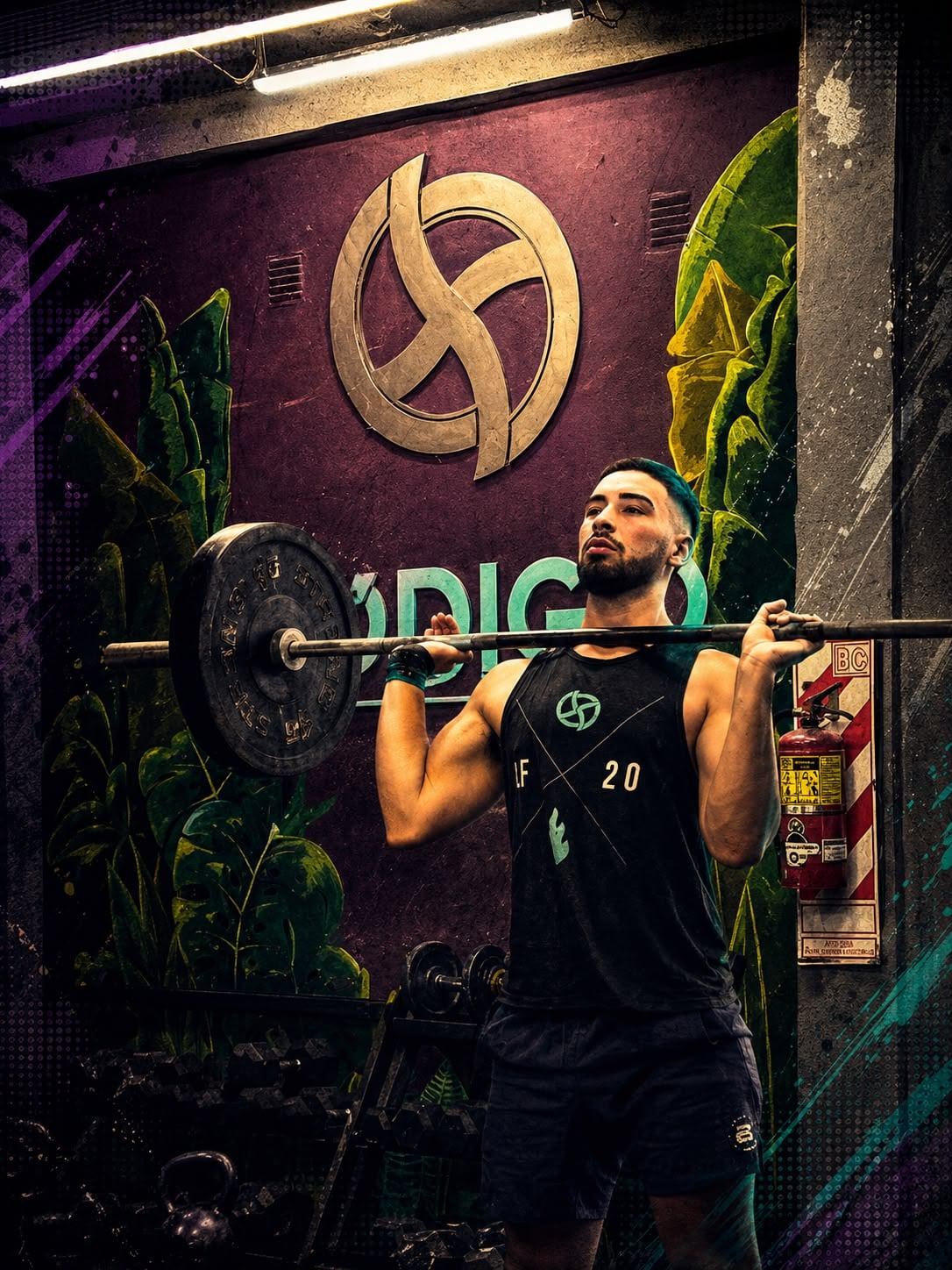 Entrenamiento compartido frente al mural de CÓDIGO